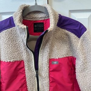 Figs Oatmeal Selwyn Sherpa XS Barely Worn